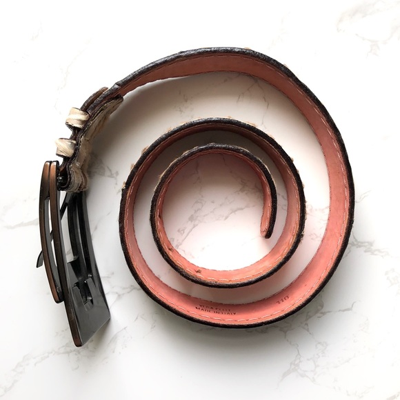 Jo Ghost Pony Calf Hair Italian Belt - Picture 3 of 9